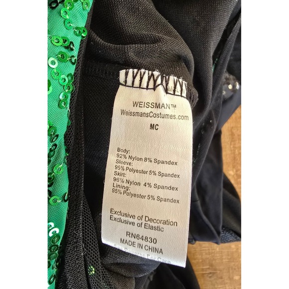 Weissman green and black dance costume child size medium - Picture 7 of 9